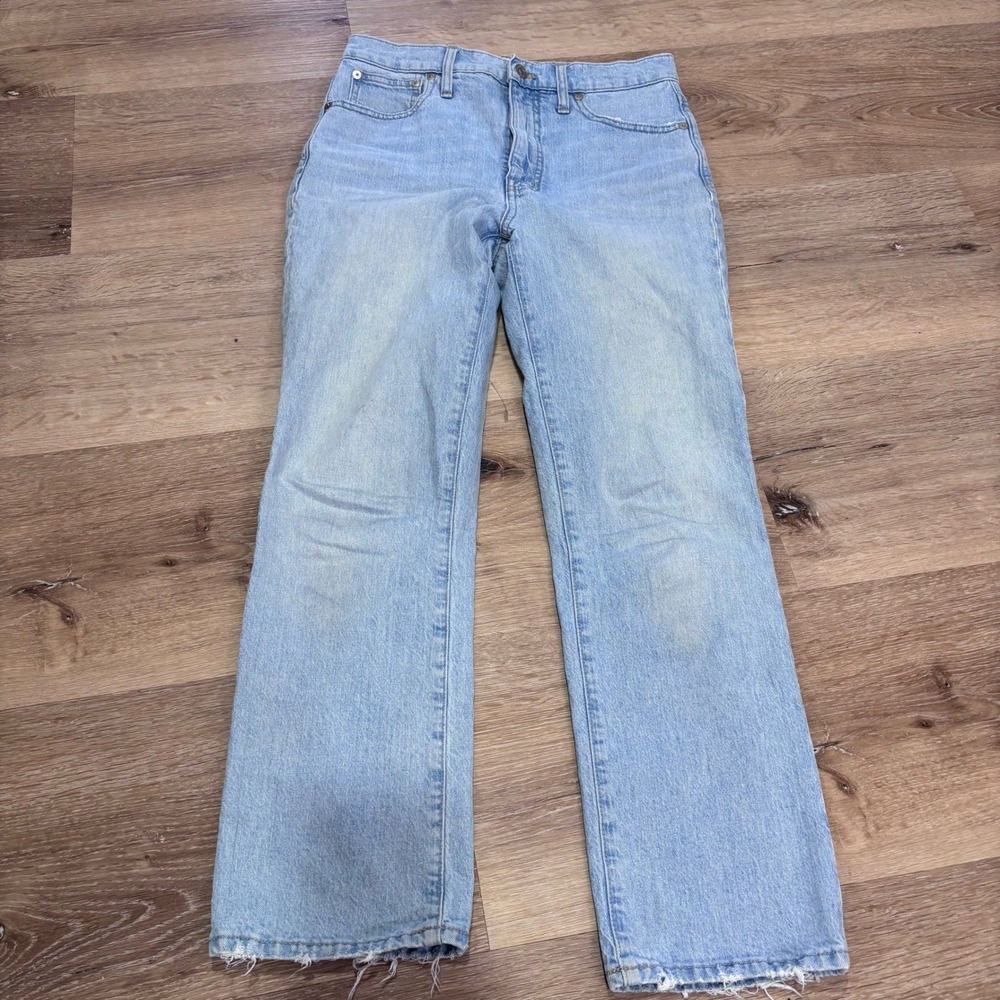 Madewell Slim Demi-Boot Jeans Light Wash High Rise Denim Size 27